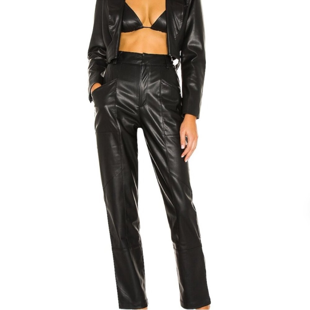 Ronny Kobo Collection Black faux leather pants
